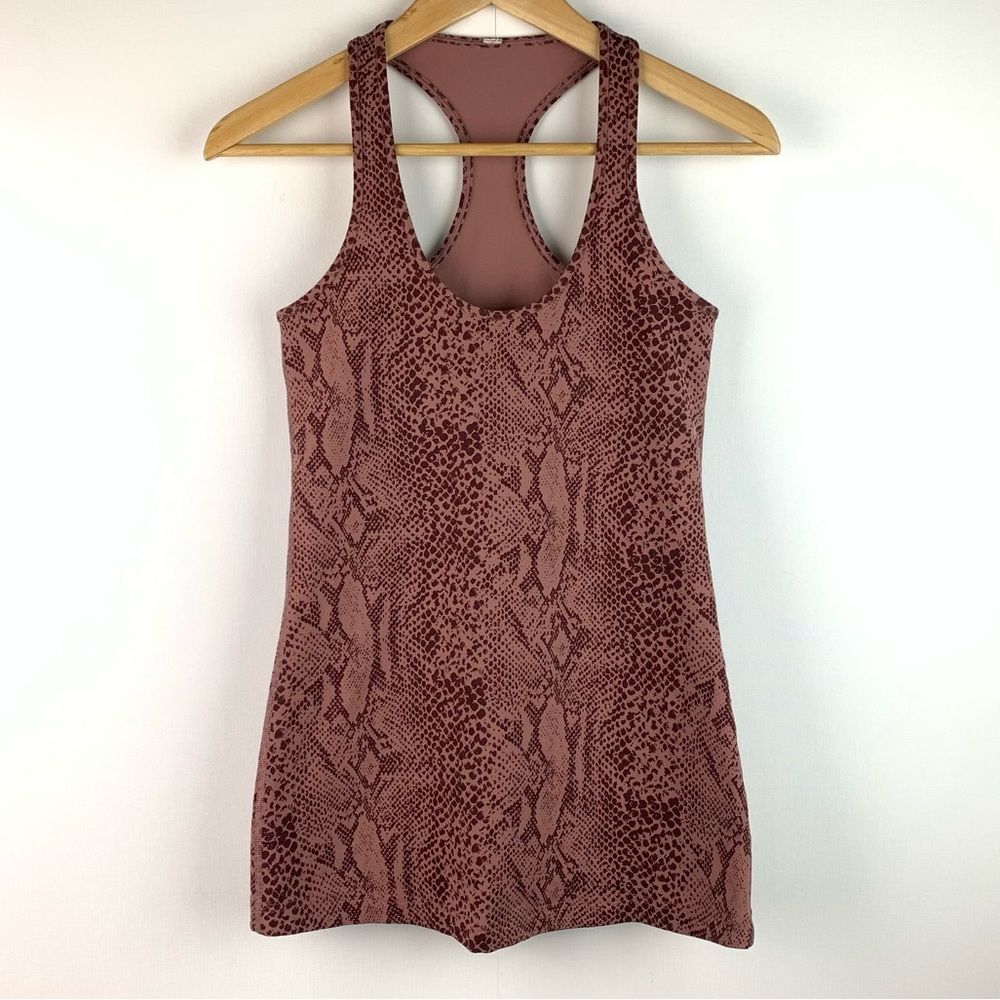 Lululemon women’s snakeskin print Cool Racerback Tank Top no size tag
